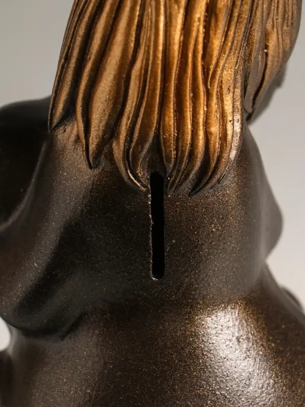 Копилка "Лошадь с сердцем" 23 см, бронзовый