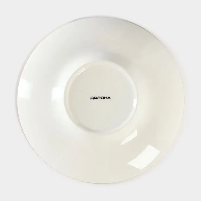 Тарелка для пасты Доляна &laquo;Космос&raquo;, 150 мл, d=21 см, фарфор, белая, синяя
