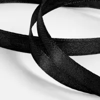 Лента атласная, 10 мм, 23&plusmn;1 м, чёрная №39