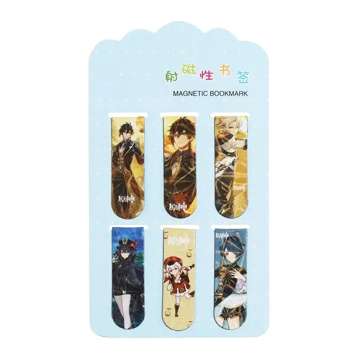 Набор магнитных закладок для книг Calligrata 6 штук, Набор магнитных закладок для книг Calligrata 6 штук, "Аниме", МИКC