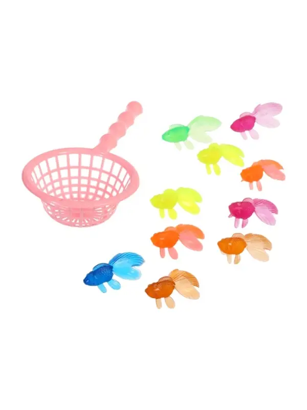 Игровой набор &laquo;Весёлая рыбалка&raquo;, 10 рыбок, сачок, МИКС