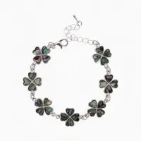 Браслет цепочка &laquo;Галиотис. Клевер&raquo;, L=17 см, + удлинитель 5 см, цвет серебро, разноцветный