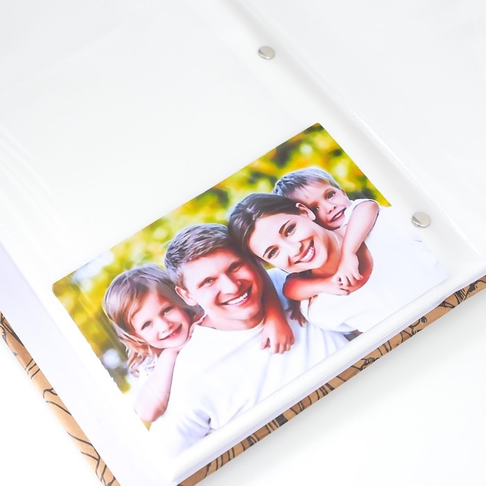 Фотоальбом на 300 фото 10х15 см  Фотоальбом на 300 фото 10х15 см "Полевые цветы" крафт 33,5х17,5х5 см