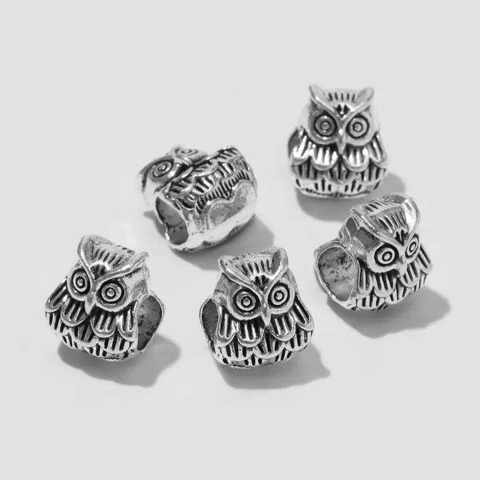 Шарм «Филин» мудрый, цвет серебро
