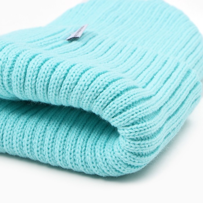 Шапка детская, цвет ментол, размер 54-56 Шапка детская, цвет ментол, размер 54-56