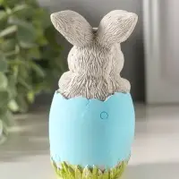 Статуэтка "Заяц пасхальный с букетом" 11х6 см, цветной