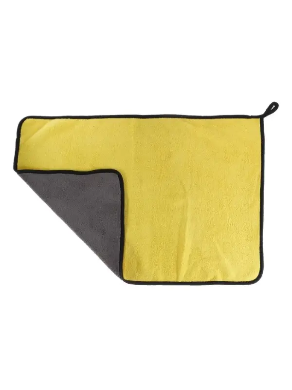 Тряпка для мытья автомобиля, CARTAGE, микрофибра, 400 г/м&sup2;, 40&times;60 cм, желто-серая