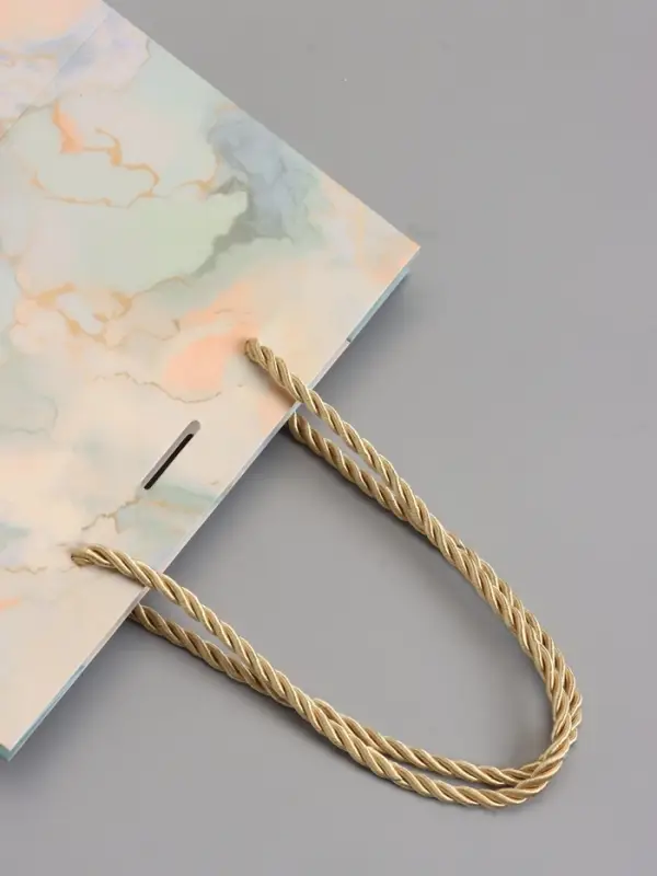 Пакет подарочный "Мрамор" , голубой , с бантиком , 19 х 15 х 7 см