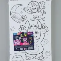 Картина по номерам на холсте, с подрамником &laquo;В космосе. Лунтик&raquo;, 20&times;30 см
