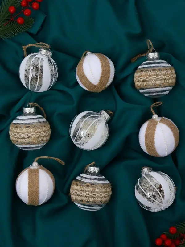 Набор шаров пластик d-8 см, 9 шт Набор шаров пластик d-8 см, 9 шт "Орсон" очарование