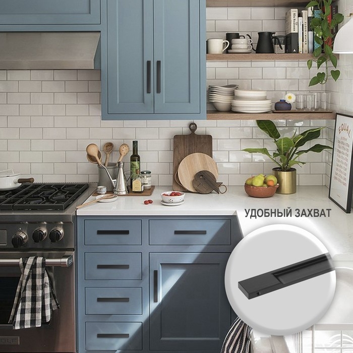 Ручка торцевая CAPPIO RP101BL, м/о 96 мм, цвет черный Ручка торцевая CAPPIO RP101BL, м/о 96 мм, цвет черный