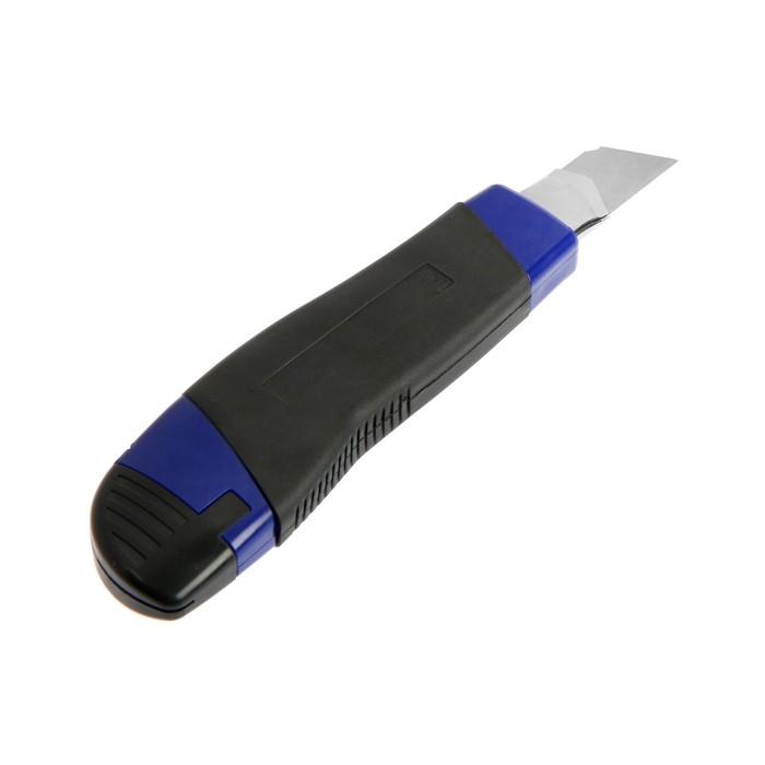 Нож универсальный ТУНДРА, металлическая направляющая, винтовой фиксатор, 2К корпус, 18 мм Нож универсальный ТУНДРА, металлическая направляющая, винтовой фиксатор, 2К корпус, 18 мм