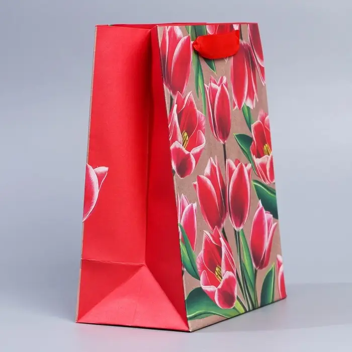 Пакет подарочный крафтовый, упаковка, «8 марта», MS 23 х 18 х 10 см Пакет подарочный крафтовый, упаковка, «8 марта», MS 23 х 18 х 10 см