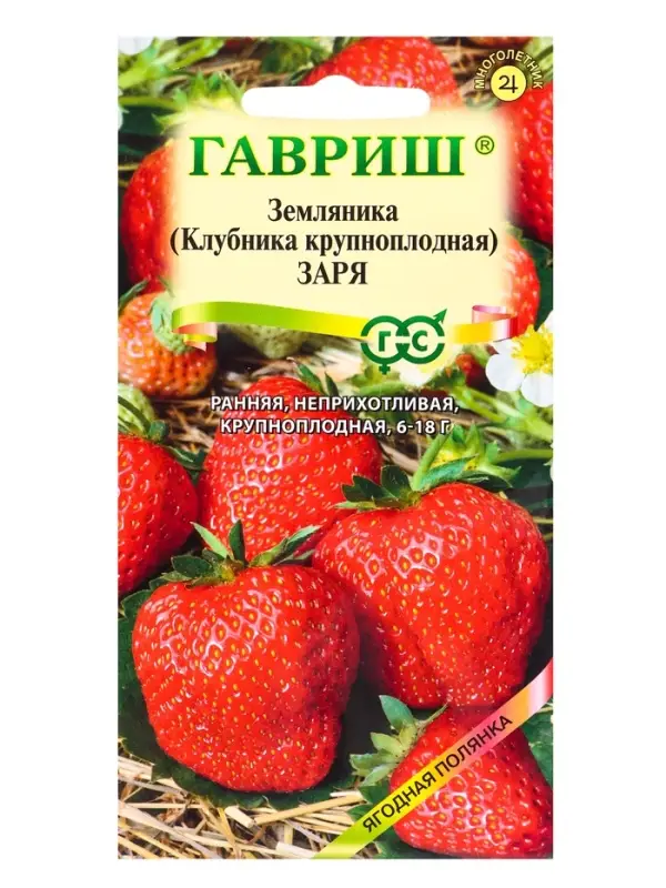 Семена Земляника (клубника крупноплодная) &laquo;Заря&raquo;, 0.01 г, &laquo;Гавриш&raquo;