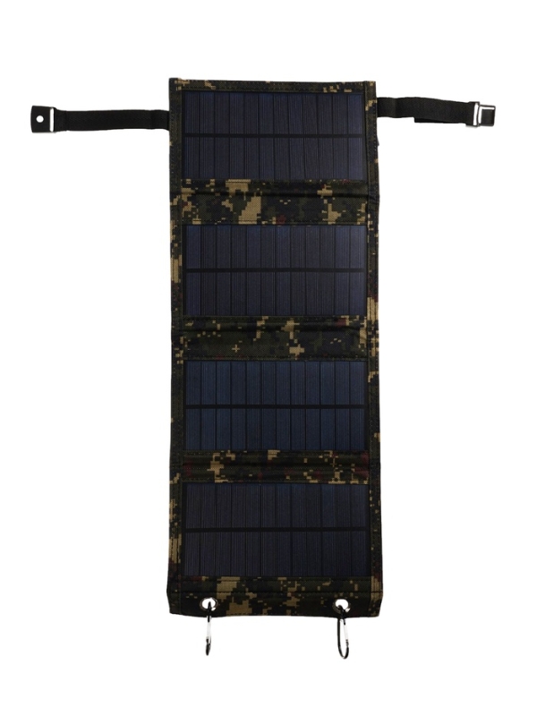 Солнечная панель для зарядки телефона, складная, 4 панели, 21 Вт, 44×16.5×0.3 см, хаки Солнечная панель для зарядки телефона, складная, 4 панели, 21 Вт, 44×16.5×0.3 см, хаки