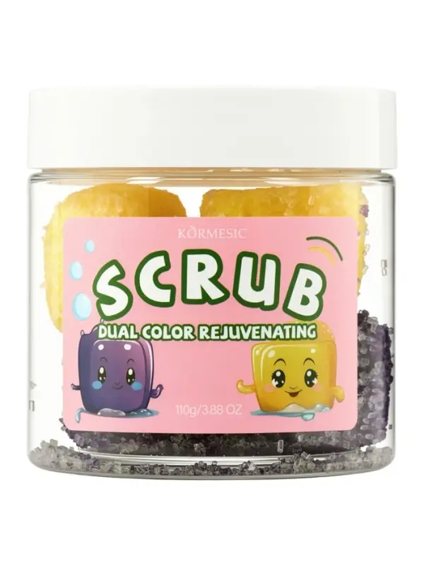 Двухцветный омолаживающий скраб для тела в кубиках, 110 г