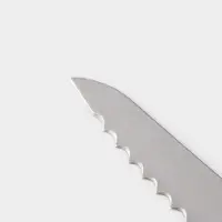 Набор ножей кухонных на подставке Доляна Ardone, 7 предметов: 5 ножей, мусат и ножницы, хромированный