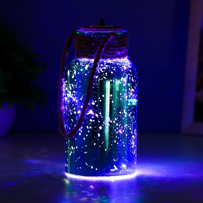 Ночник Ночник "Ласси" LED от батареек синий 8х8х17 см RISALUX