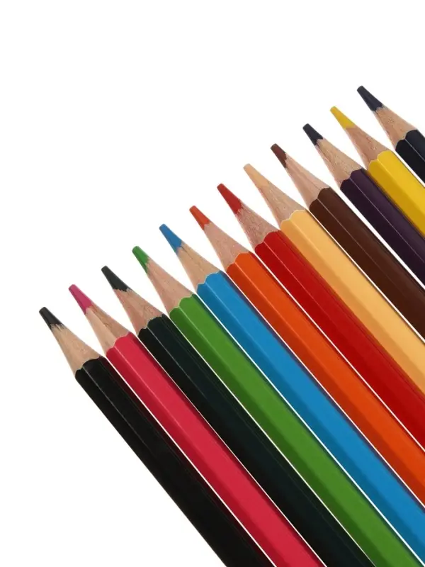 Карандаши 12 цветов, заточенные, шестигранные, с точилкой, дерево