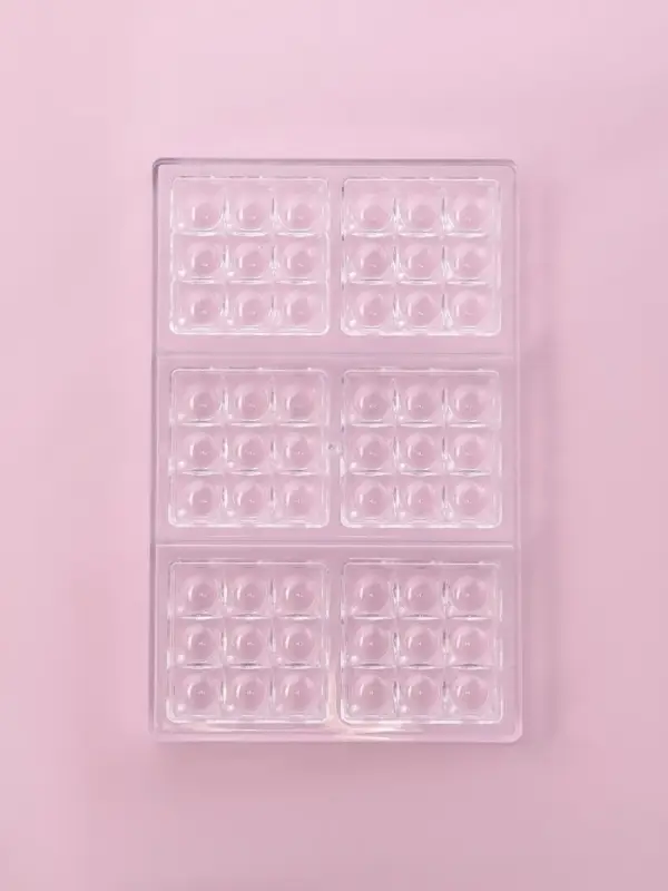 Форма для шоколада и конфет KONFINETTA &laquo;Поп-ит&raquo;, пластик, 6 ячеек 7&times;7 см, 27.5&times;17.5&times;2.5 см, прозрачная