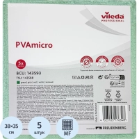 Салфетки хозяйственные ПВА микро 38x35 зеленые 5 шт. 143593