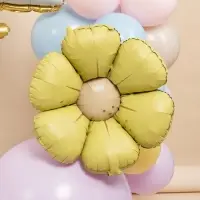 Воздушный шар фольгированный 25" &laquo;Ромашка&raquo;, жёлтый сатин