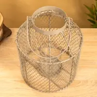 Подсвечник фонарь со стеклянной колбой 20х20х26 см, d 10 см, металл, цв. серый