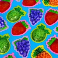 Драже "Прикольные фрукты"с хрустящей начинкой сахарное ассорти, 12г.