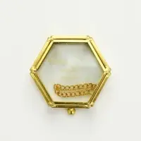 Шкатулка для колец "Шестиугольник", 7 х 6 х 3,5 см, стекло