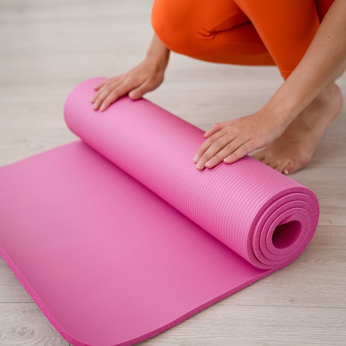Коврик для йоги Sangh, 183×61×1 см, цвет розовый Коврик для йоги Sangh, 183×61×1 см, цвет розовый