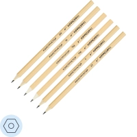 Набор чернографитных карандашей Конструктор 2H-2B(2Т-2М)6гр заточ 6шт С-345