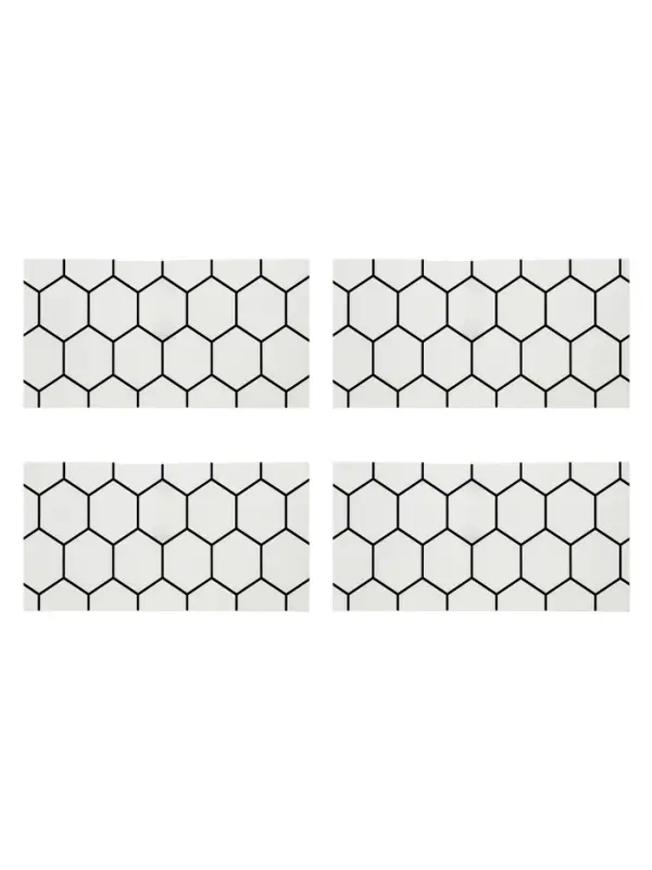 Панель самоклеящаяся 60*30 см восьмиугольник белый