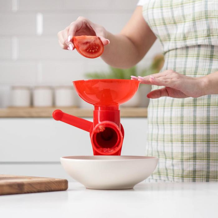 Соковыжималка для томатов Доляна, 27 см, цвет красный Соковыжималка для томатов Доляна, 27 см, цвет красный