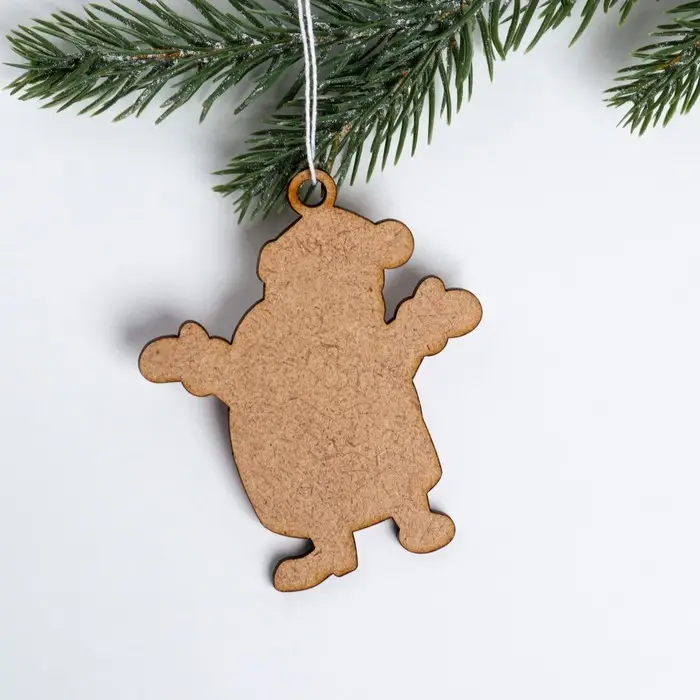 Ёлочная игрушка новогодняя «Дед мороз», хдф, 6.8×8 см Ёлочная игрушка новогодняя «Дед мороз», хдф, 6.8×8 см