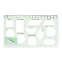 Трафарет Calligrata &laquo;Геометрические фигуры&raquo;, линейка 17 см