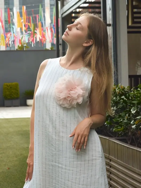 Брошь текстиль «Цветок», цвет серо-розовый Брошь текстиль «Цветок», цвет серо-розовый