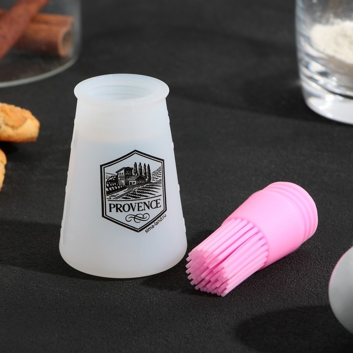 Кисть для масла «Прованс», 11.8 х 5.2 см, силикон, цвет розовый Кисть для масла «Прованс», 11.8 х 5.2 см, силикон, цвет розовый