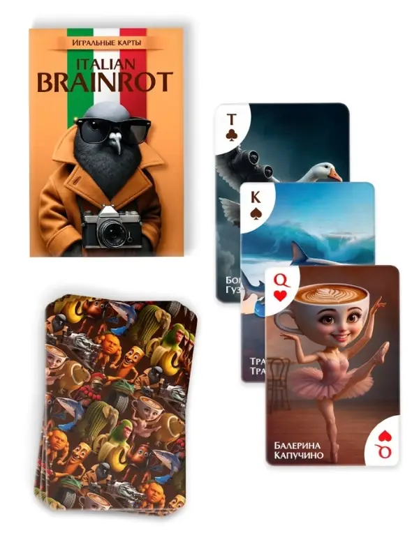 Карты игральные «Итальянский Brainrot», 36 карт, 16+ Карты игральные «Итальянский Brainrot», 36 карт, 16+