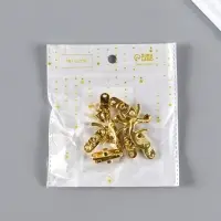 Замок для шкатулки &laquo;Крючок&raquo;, металл под золото, набор 4 шт., 2.7&times;2.5 см