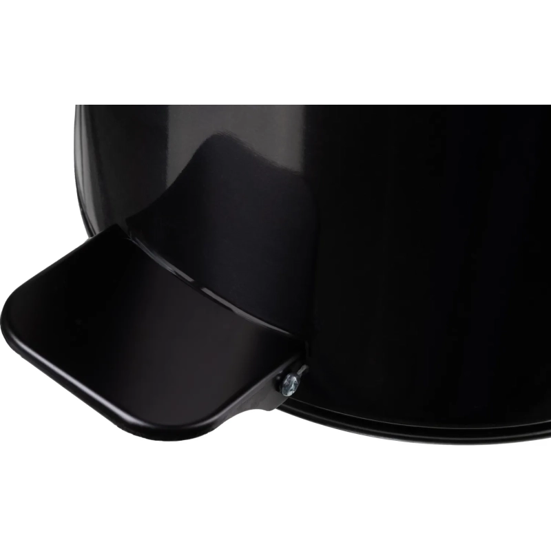 Ведро мусорное с педалью 20л стальное, черное, 250х400мм