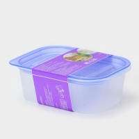 Контейнер для продуктов с паровыпуском, 500 мл, 16×11×5 см, прямоугольный, цвет микс