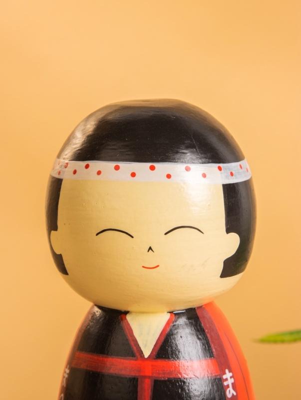 Деревянная кукла кокеши Деревянная кукла кокеши "Хидео" 9х9х21 см