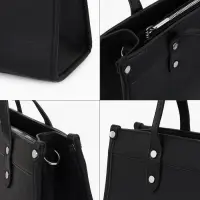 Сумка женская тоут TEXTURA на молнии, с кошельком, 30&times;10&times;24 см, чёрный