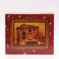 Фигура светодиодная &laquo;Рождество, рамка&raquo;, 25&times;20&times;10.5 см, музыкальная, USB, от батареек AAx3, свечение тёплое белое