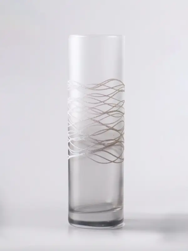 Ваза «Полли», дымка, прямая, h=26 см, стекло