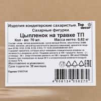 Сахарные фигурки "Цыпленок на травке ТП" 70 штук Набор 620 г