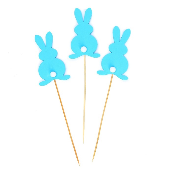 Топпер для торта «Зайка», 3 шт., МИКС Топпер для торта «Зайка», 3 шт., МИКС