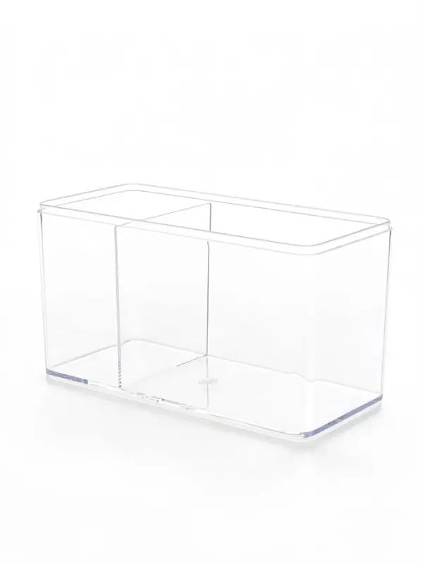 Аквариум настольный, 1.5 л, 17&times;8&times;10 см, с отсеком, чёрный