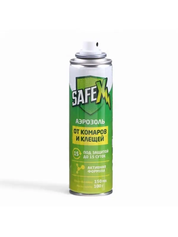 Аэрозоль Репеллент SAFEX, от клещей и комаров, 150 мл