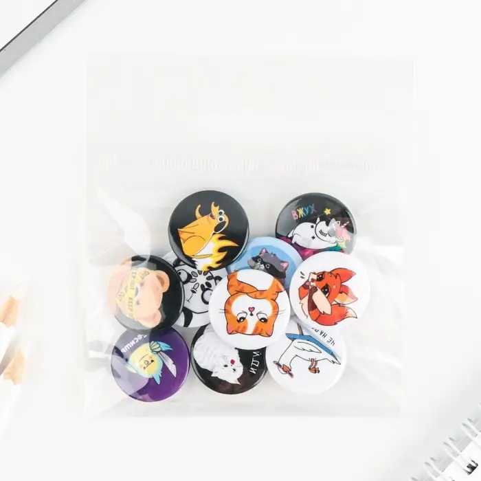 Значок металлический , закатной «Треш персонажи», 25 мм, МИКС Значок металлический , закатной «Треш персонажи», 25 мм, МИКС